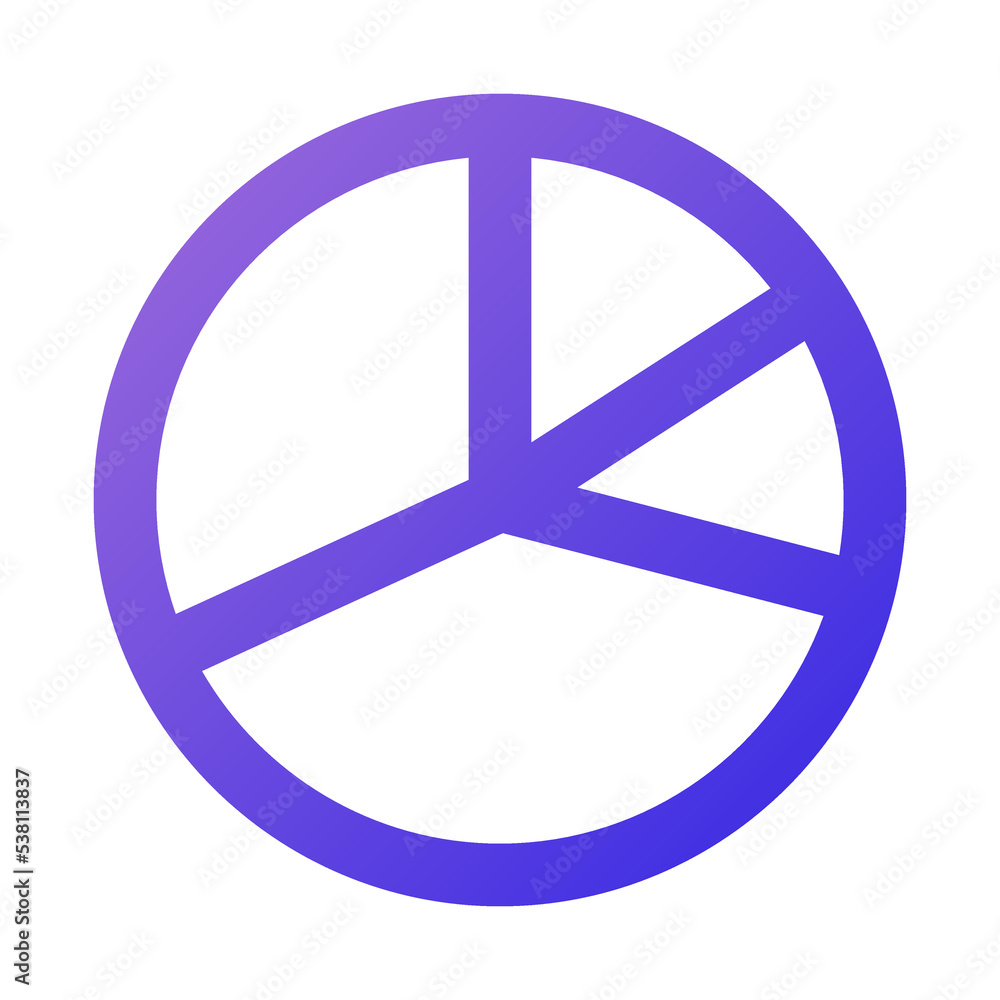 statistics icon outline gradient style