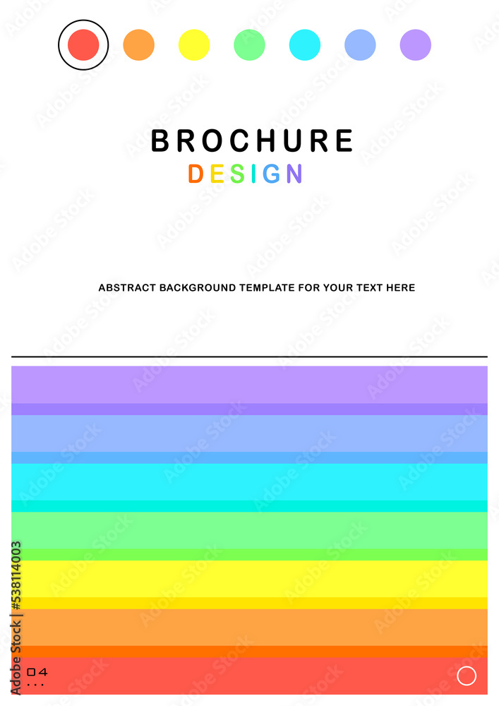 Obraz premium Brochure design template. Card design. Cover template with geometric elements. Applicable for brochures, cards, posters, covers and banners