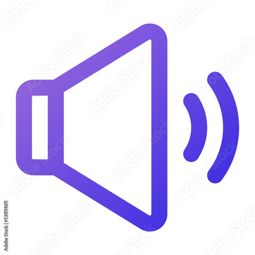 volume icon outline gradient style