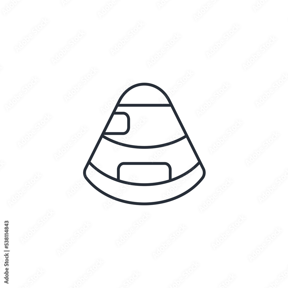Space capsule icon vector icon.Editable stroke.linear style sign for use web design,logo.Symbol illustration. Space capsule icon vector icon.Editable stroke.linear style sign for use web design,logo.Symbol illustration.