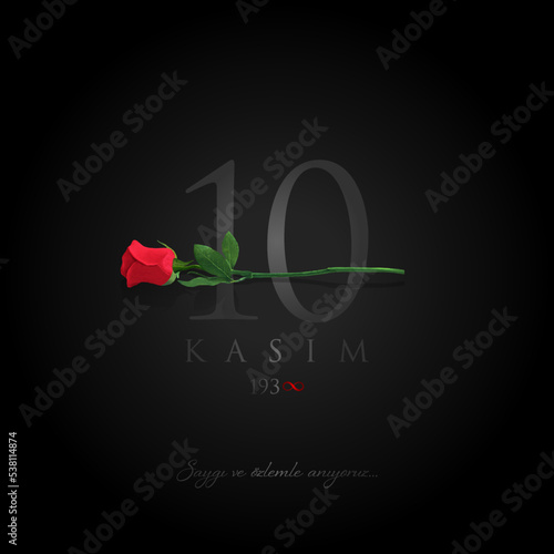 10 kasim vector illustration. (10 November, Mustafa Kemal Ataturk Death Day anniversary.)