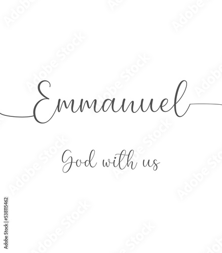 Emmanuel God with us PNG, Christian Christmas PNG
