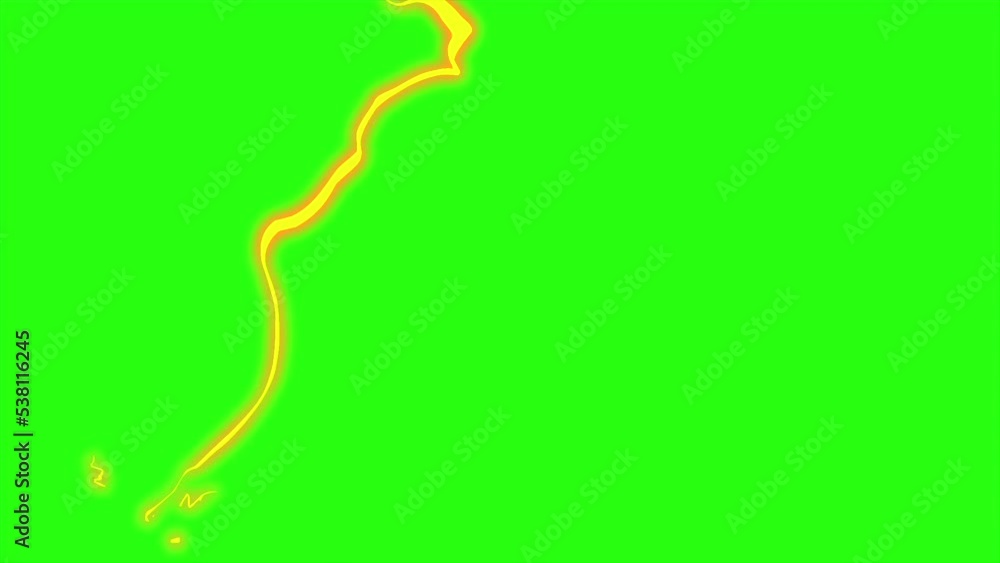Loop animation lightning electric on green screen background , lightning double strike effect Loop animation lightning electric on green screen background , lightning double strike effect