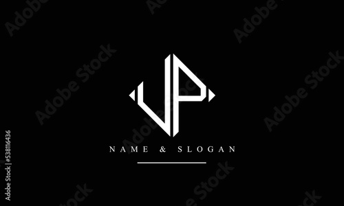 UP, PU, U, P abstract letters logo monogram