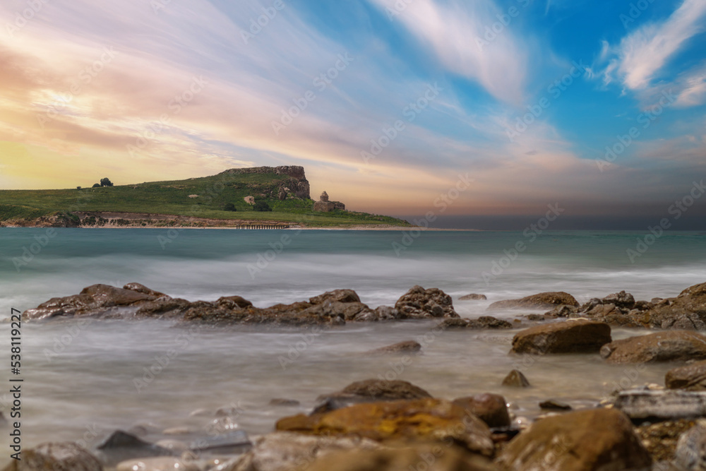 crash island, long exposure, van