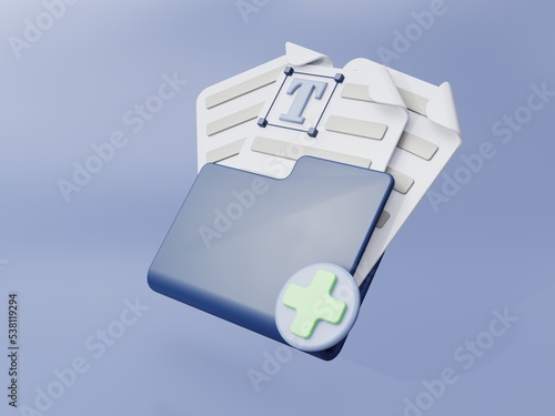3D ILLUSTRATION ADD MORE DOCUMENT OR FILE TO THE FOLDER, PERFECT FOR ILLUSTRATION OR ICON WITH GREY AND WHITE COLOR
