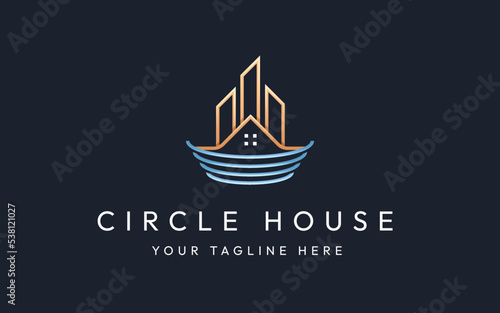 Building logo template design home city symbol for construction, apartment, hotel, architecture business identity