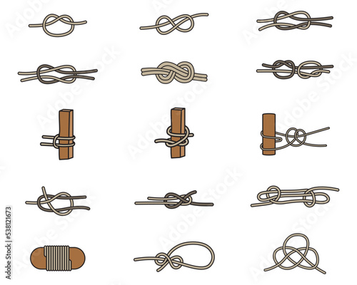 collection of knots vector illustration
