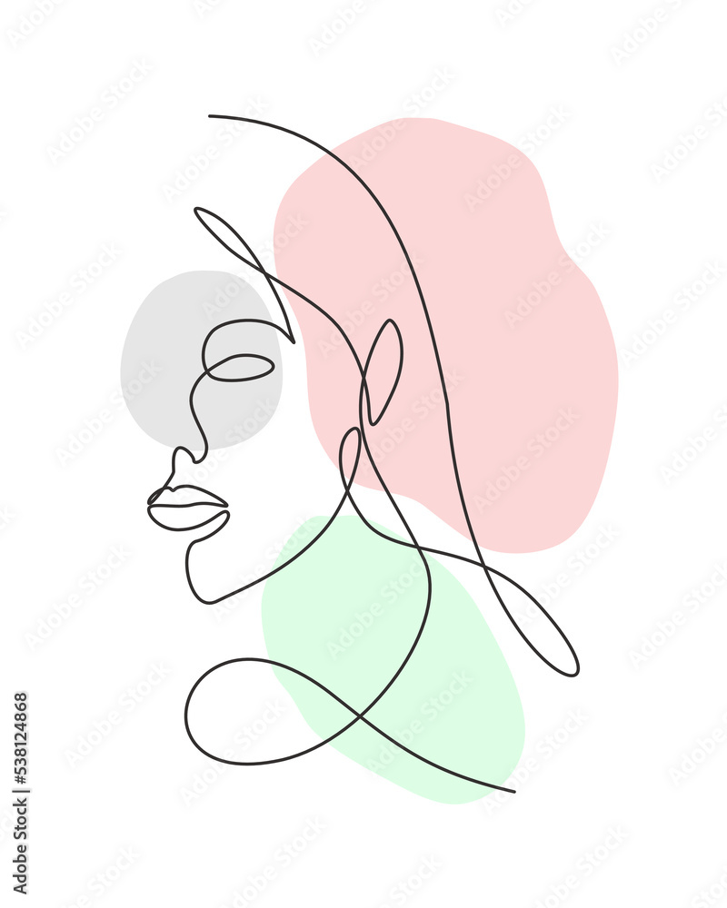 One continuous line drawing sexy beauty woman abstract face minimalist style. Female fashion concept for t-shirt, cosmetic, tote bag print. Dynamic single line draw design graphic vector illustration One continuous line drawing sexy beauty woman abstract face minimalist style. Female fashion concept for t-shirt, cosmetic, tote bag print. Dynamic single line draw design graphic vector illustration