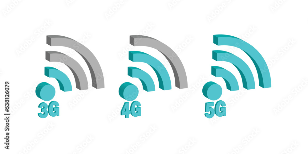 3D Signal icon 3D Signal icon