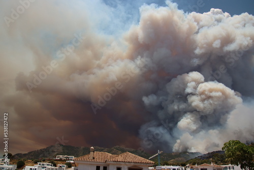 Fuego en la sierra de Mijas