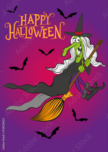 Halloween, bruja volando, bruja vector, terror bruja, bruja, noche de brujas.