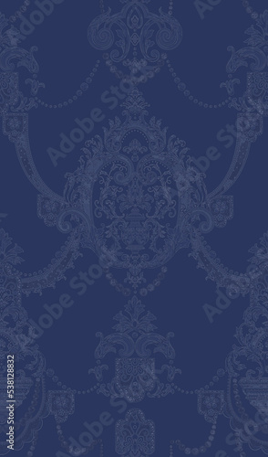 Classical luxury old fashioned damask ornament, royal seamless texture for wallpapers, textile, wrapping. Vintage exquisite floral baroque template.