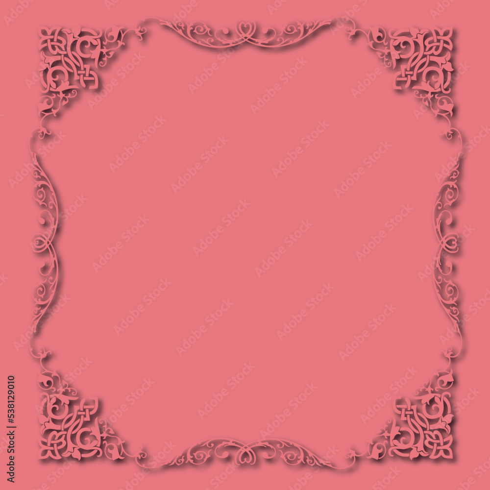 Frame, in the style of an ornament, Vector illustration eps 10, Art.