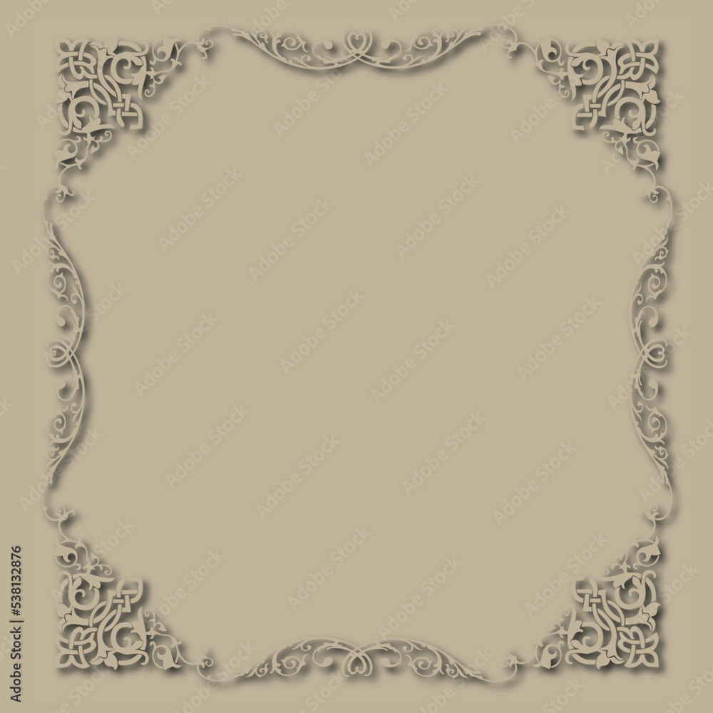 Frame, in the style of an ornament, Vector illustration eps 10, Art. Frame, in the style of an ornament, Vector illustration eps 10, Art.