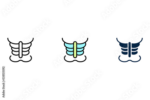 X-ray concept line icon. Simple element illustration.X-ray concept outline symbol design