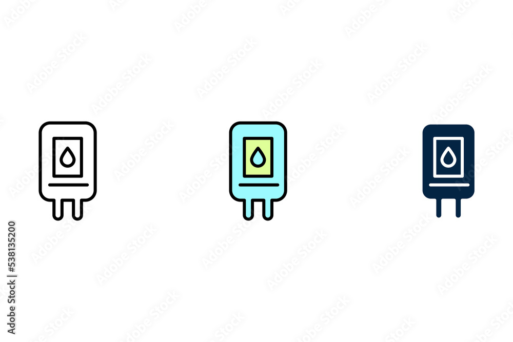 Blood test concept line icon. Simple element illustration.Blood test concept outline symbol design Blood test concept line icon. Simple element illustration.Blood test concept outline symbol design