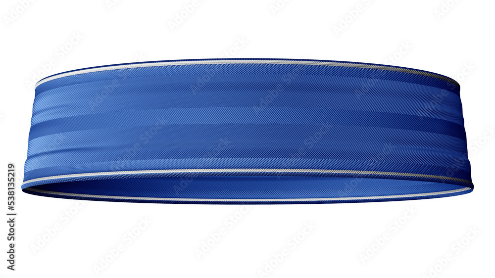 3d rendering blue ribbon for composition