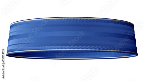 3d rendering blue ribbon for composition © Wagner France Design