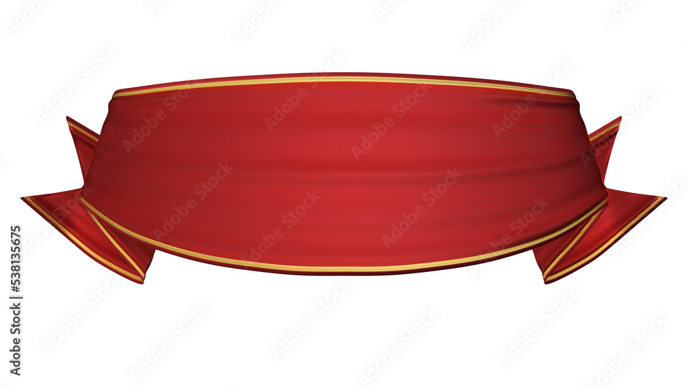 3d red ribbon for composition 3d red ribbon for composition