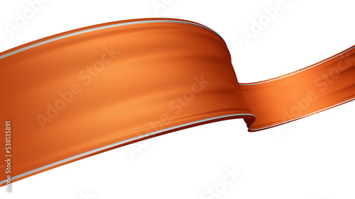 3D orange ribbon for compositing