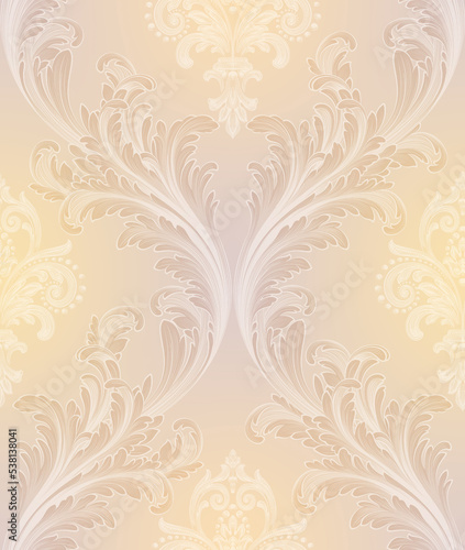 Classical luxury old fashioned damask ornament, royal seamless texture for wallpapers, textile, wrapping. Vintage exquisite floral baroque template.