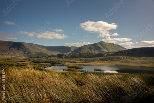 Beautiful natural scenery in the touristic region of Connemara, County Galway in Ireland