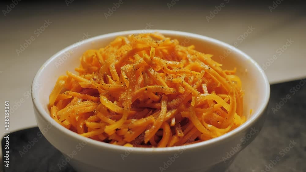 Korean carrot spicy traditional salad Korean carrot spicy traditional salad