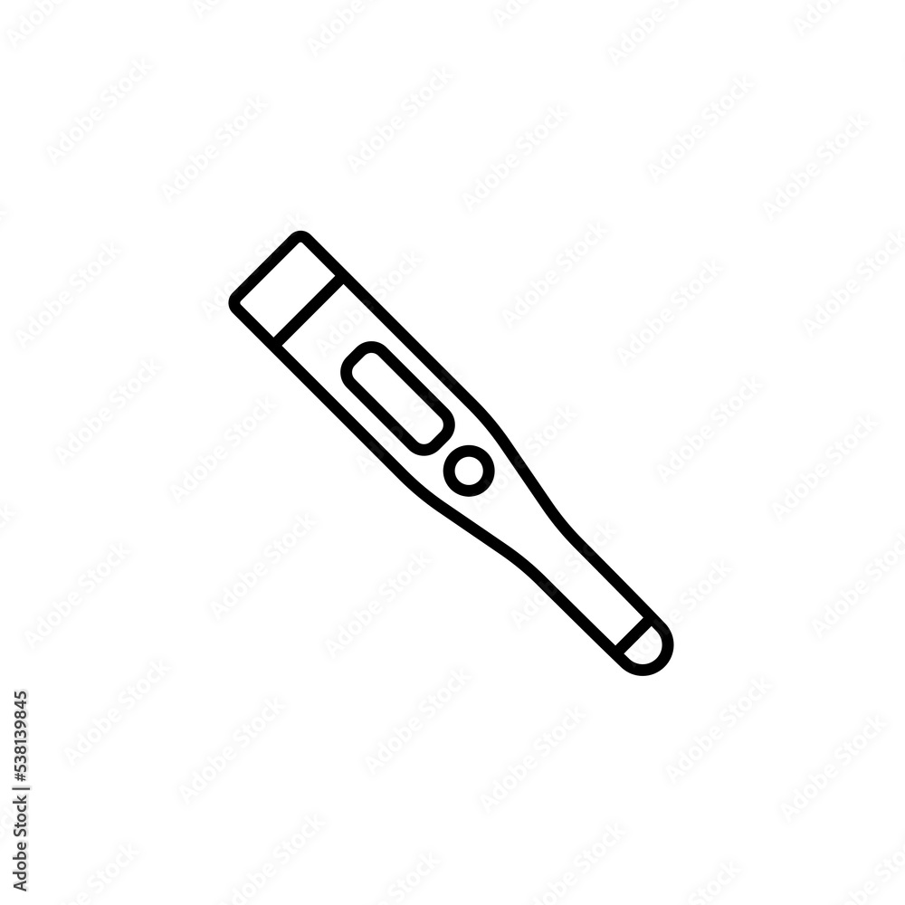 Digital thermometer line icon. Simple element illustration. Digital thermometer concept outline symbol design. Digital thermometer line icon. Simple element illustration. Digital thermometer concept outline symbol design.