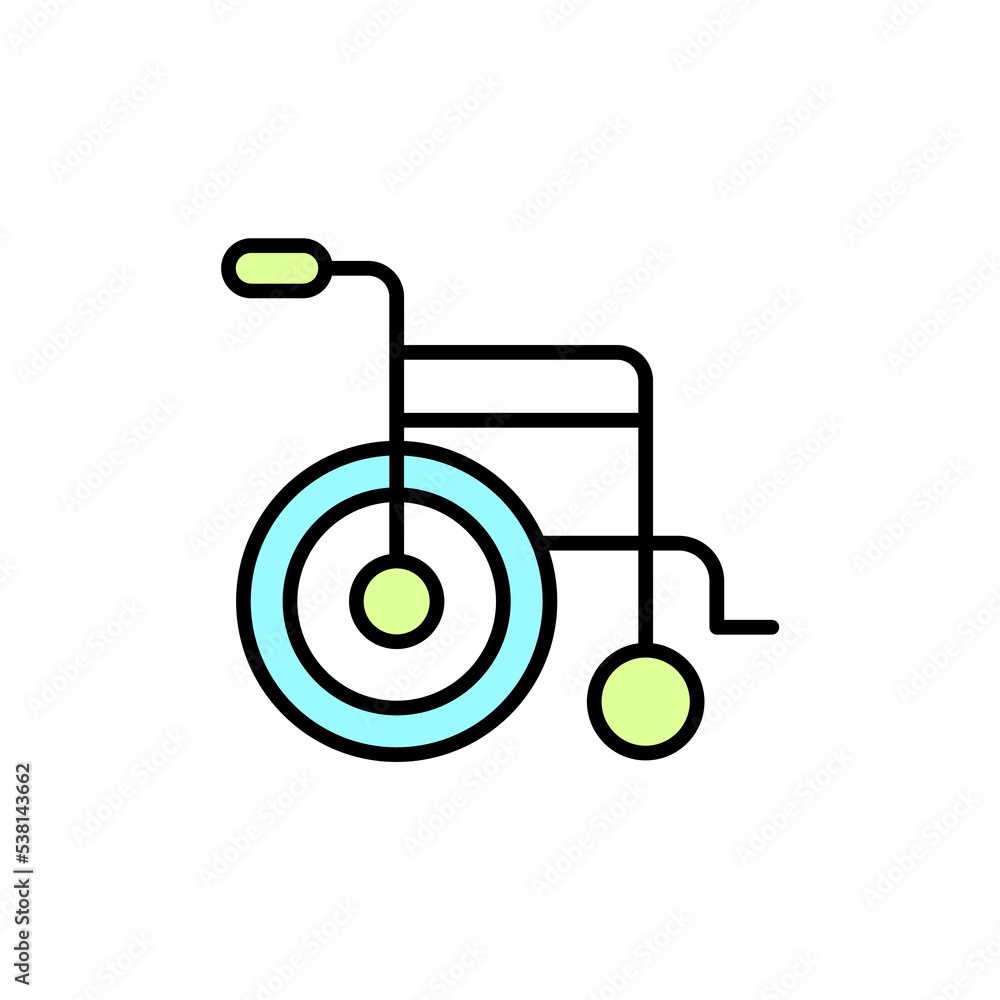 Wheelchair line icon. Simple element illustration. Wheelchair concept outline symbol design. Wheelchair line icon. Simple element illustration. Wheelchair concept outline symbol design.