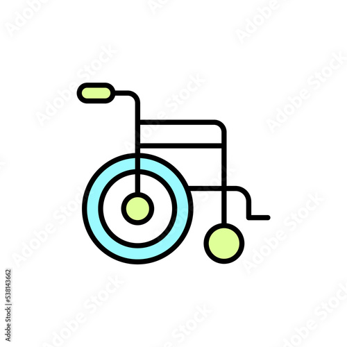 Wheelchair line icon. Simple element illustration. Wheelchair concept outline symbol design.