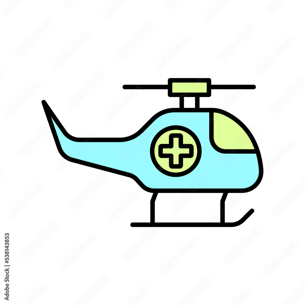 Ambulance helicopter line icon. Simple element illustration. Ambulance helicopter concept outline symbol design. Ambulance helicopter line icon. Simple element illustration. Ambulance helicopter concept outline symbol design.