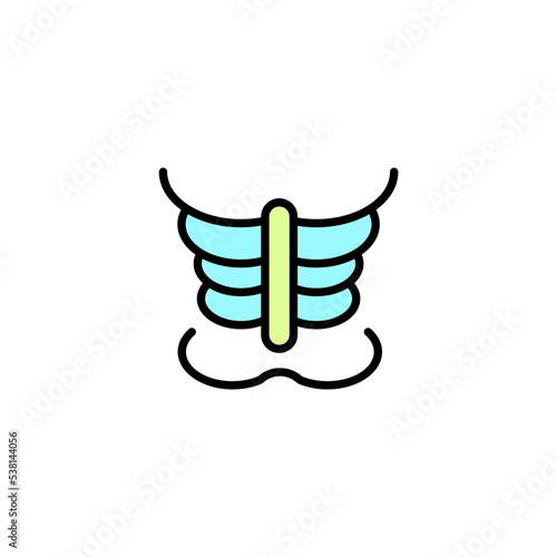 X-ray concept line icon. Simple element illustration.X-ray concept outline symbol design