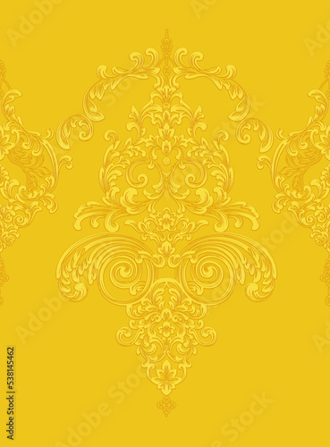 Classical luxury old fashioned damask ornament, royal seamless texture for wallpapers, textile, wrapping. Vintage exquisite floral baroque template.