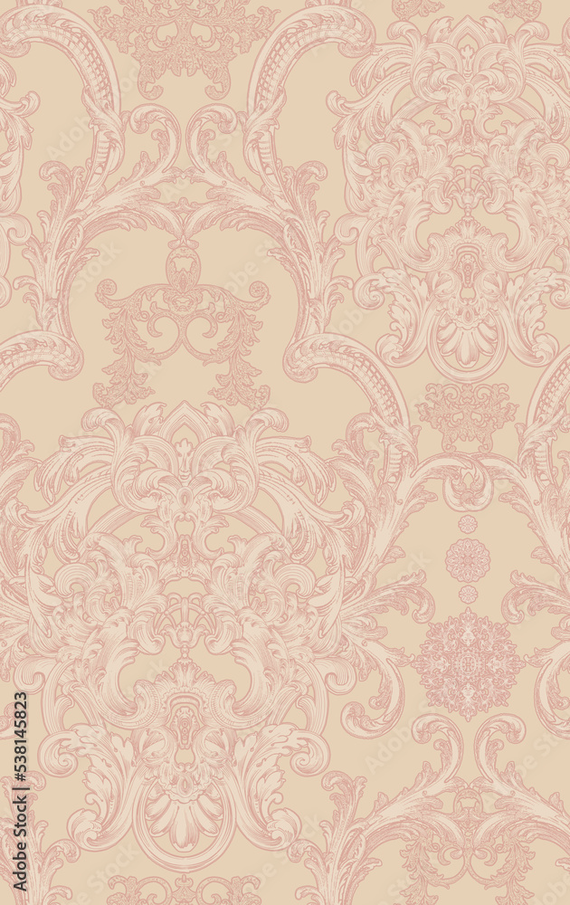 Classical luxury old fashioned damask ornament, royal seamless texture for wallpapers, textile, wrapping. Vintage exquisite floral baroque template.