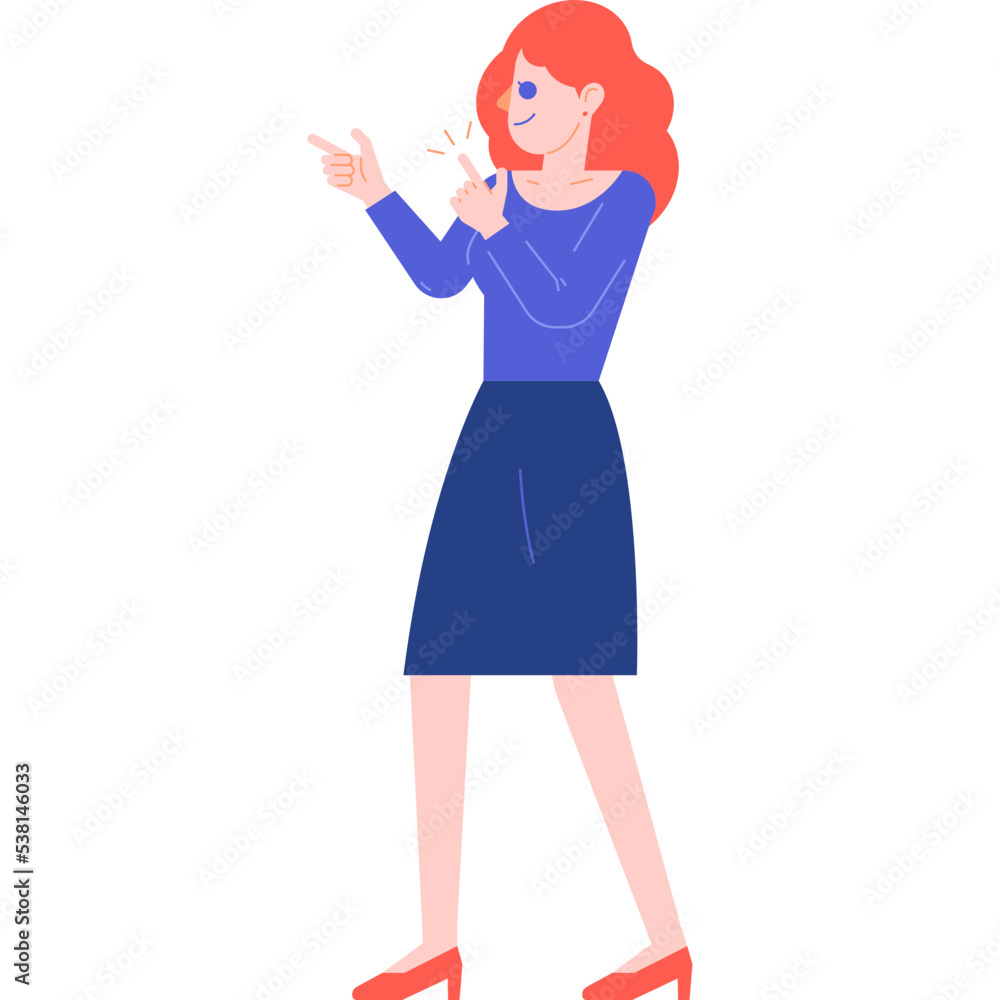 woman employee agree with gesture flat illustration organic style for website, web, application, presentation, printing, document, poster design, etc. woman employee agree with gesture flat illustration organic style for website, web, application, presentation, printing, document, poster design, etc.