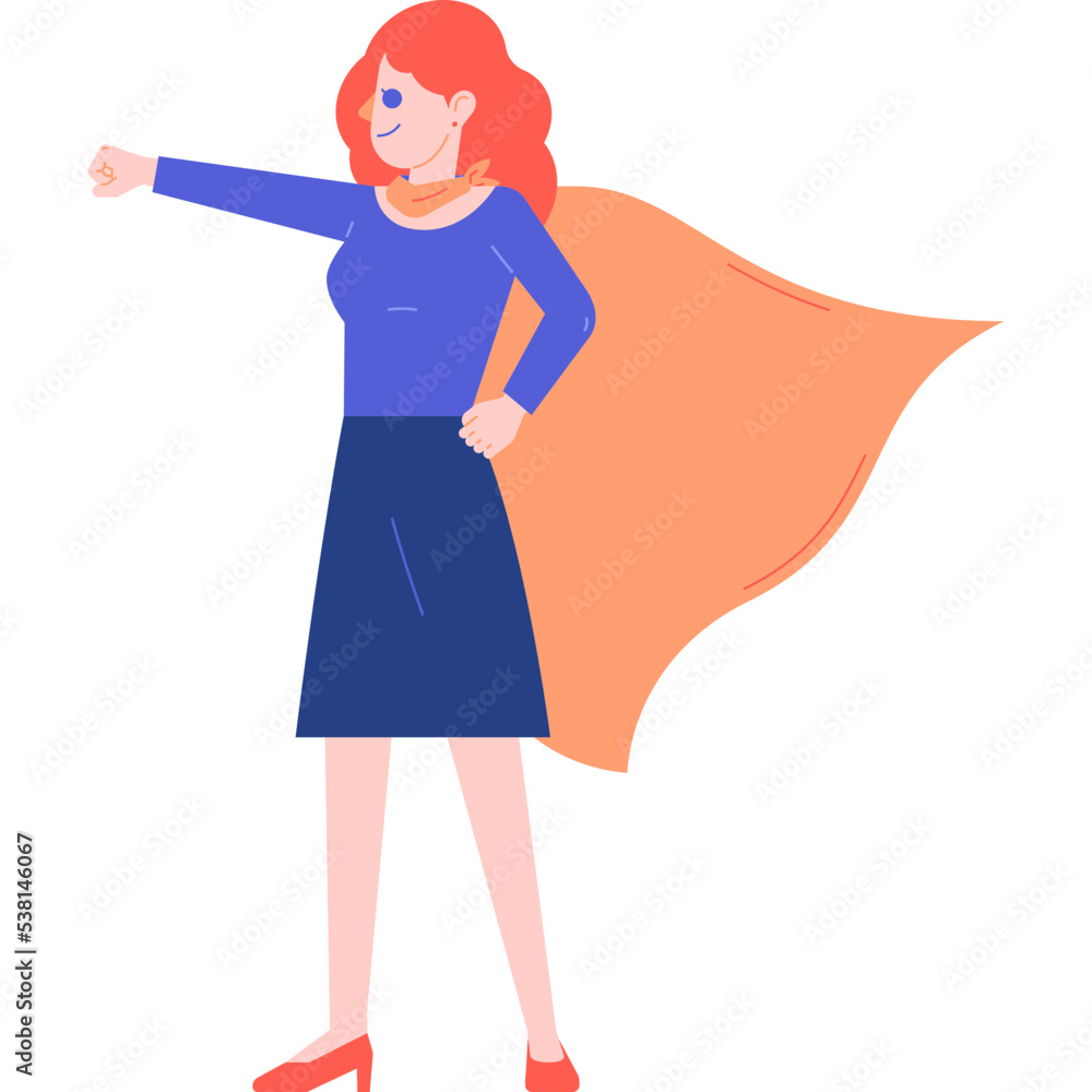 woman employee superwoman flat illustration organic style for website, web, application, presentation, printing, document, poster design, etc. woman employee superwoman flat illustration organic style for website, web, application, presentation, printing, document, poster design, etc.