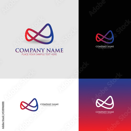 Financial Stock Exchange Market Charts Logo design abstract vector template. Finance company Logotype concept.