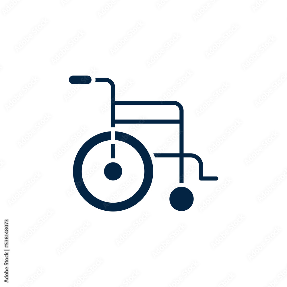 Wheelchair line icon. Simple element illustration. Wheelchair concept outline symbol design. Wheelchair line icon. Simple element illustration. Wheelchair concept outline symbol design.