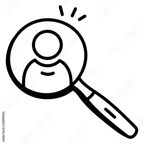 Premium hand drawn icon of recruitment 