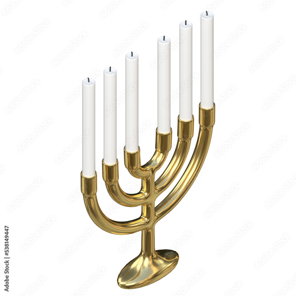 3d rendering illustration of a Menorah 3d rendering illustration of a Menorah
