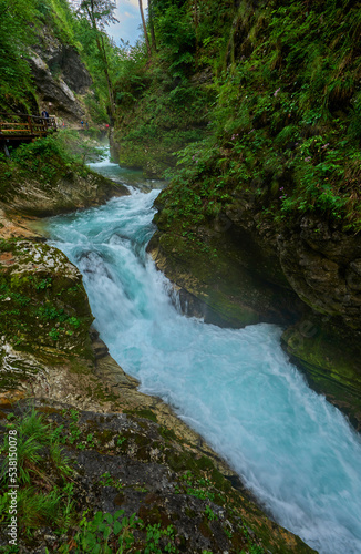 Scenic view in Vintgar gorge, Slovenia
