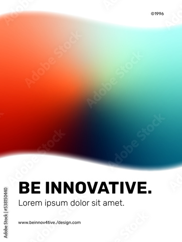 Plantilla de un póster minimalista con un gradiente.