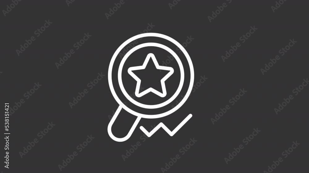 Animated trends white line icon. Find hot topics. Popular ideas. Marketing research. Seamless loop HD video with alpha channel on transparent background. Motion graphic design for night mode Animated trends white line icon. Find hot topics. Popular ideas. Marketing research. Seamless loop HD video with alpha channel on transparent background. Motion graphic design for night mode