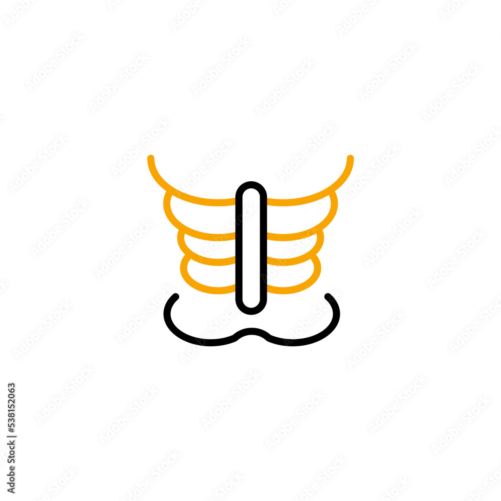 X-ray concept line icon. Simple element illustration.X-ray concept outline symbol design X-ray concept line icon. Simple element illustration.X-ray concept outline symbol design