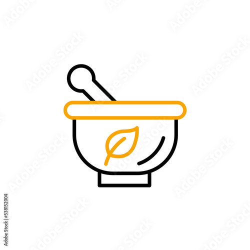 Herbal medicine concept line icon. Simple element illustration.Herbal medicine concept outline symbol design