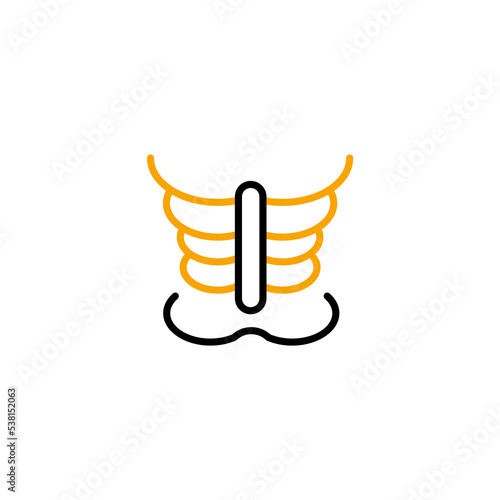 X-ray concept line icon. Simple element illustration.X-ray concept outline symbol design