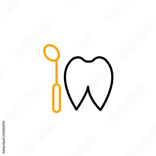 Dental clinic concept line icon. Simple element illustration.Dental clinic concept outline symbol design