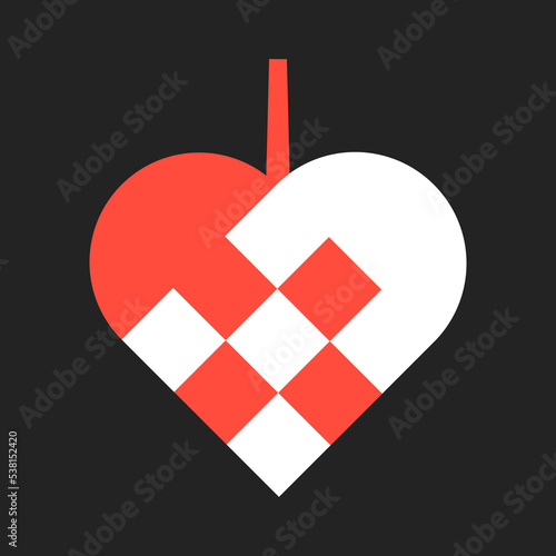 Christmas heart / julehjerte, Vector illustration
