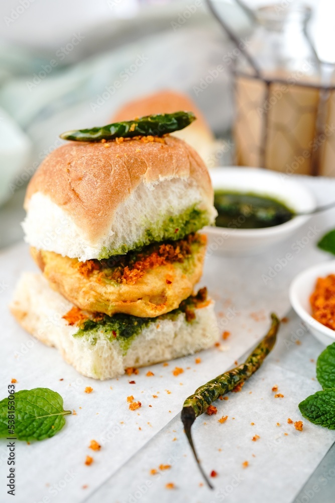 Homemade Vada Pav or Wada Pao - Indian potato sliders Homemade Vada Pav or Wada Pao - Indian potato sliders